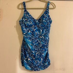 Jantzen Blue and White Swimsuit